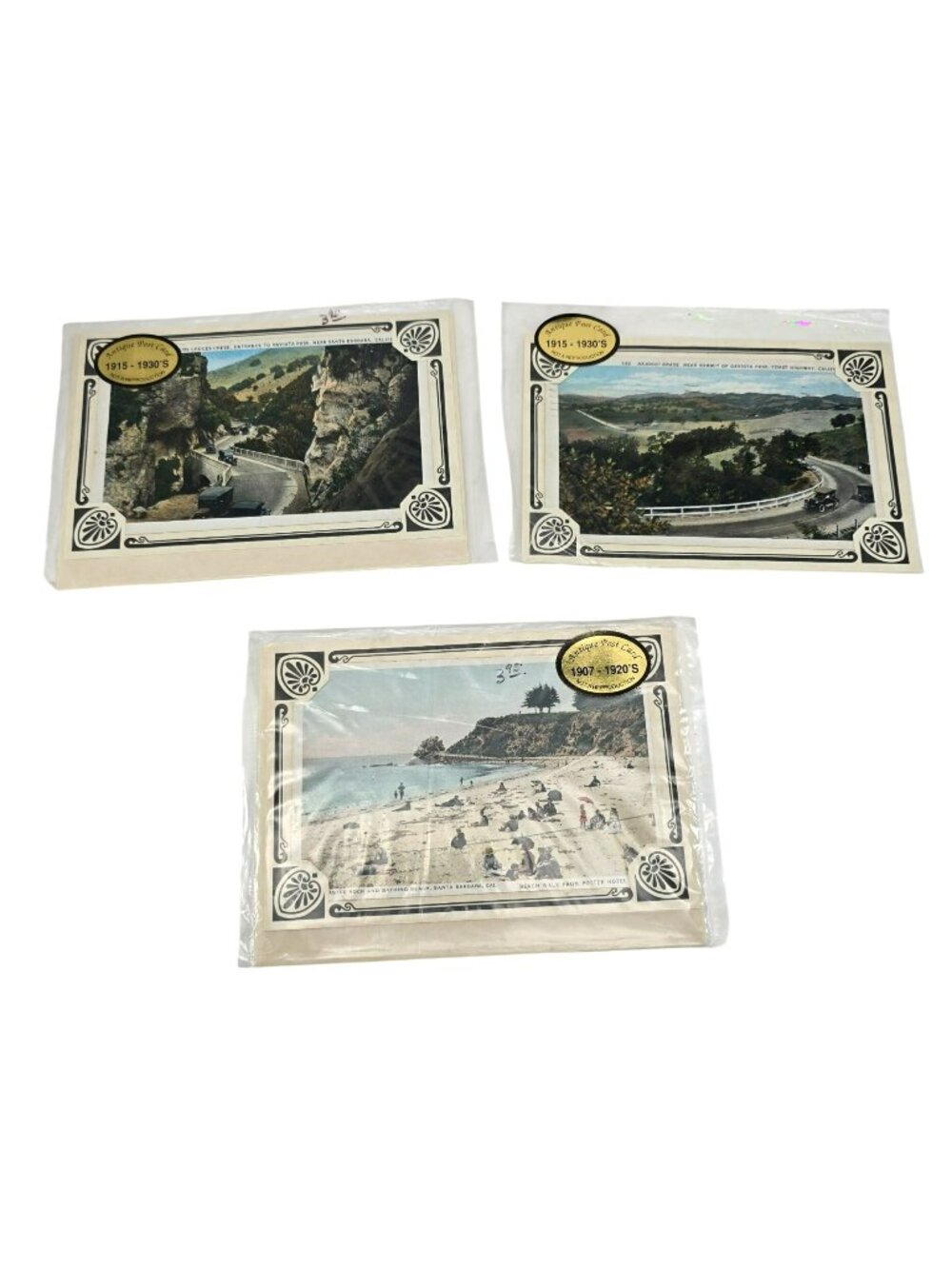 Antique Postcards Greeting Cards Set 1907-1930s Santa Barbara California LI638